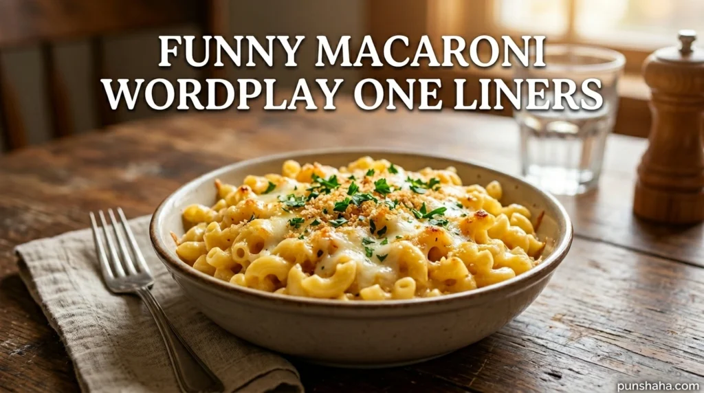 Funny Macaroni Wordplay One Liners