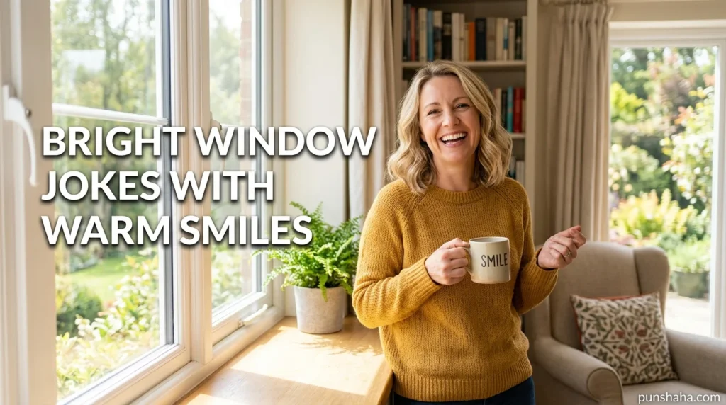 Bright Window Jokes with Warm Smiles