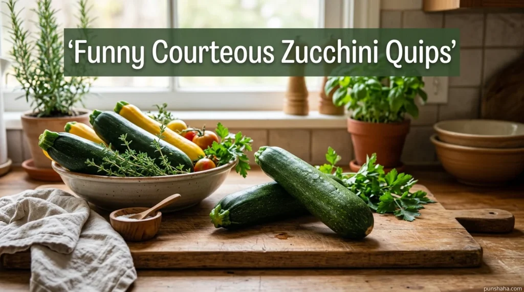 Funny Courteous Zucchini Quips